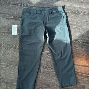 lululemon Mens ABC Classic Fit 5 Pocket Pant 30L 40W Warpstreme Obsidian